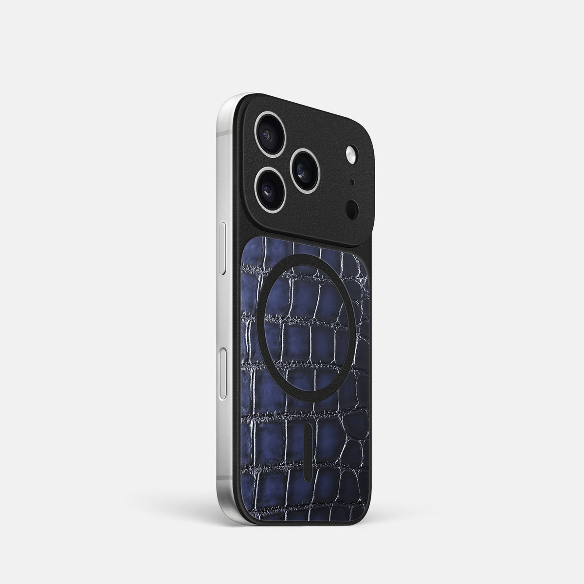 MagSafe Mask For iPhone 18 Pro In Patina Alligator -2 | Havana-Blue