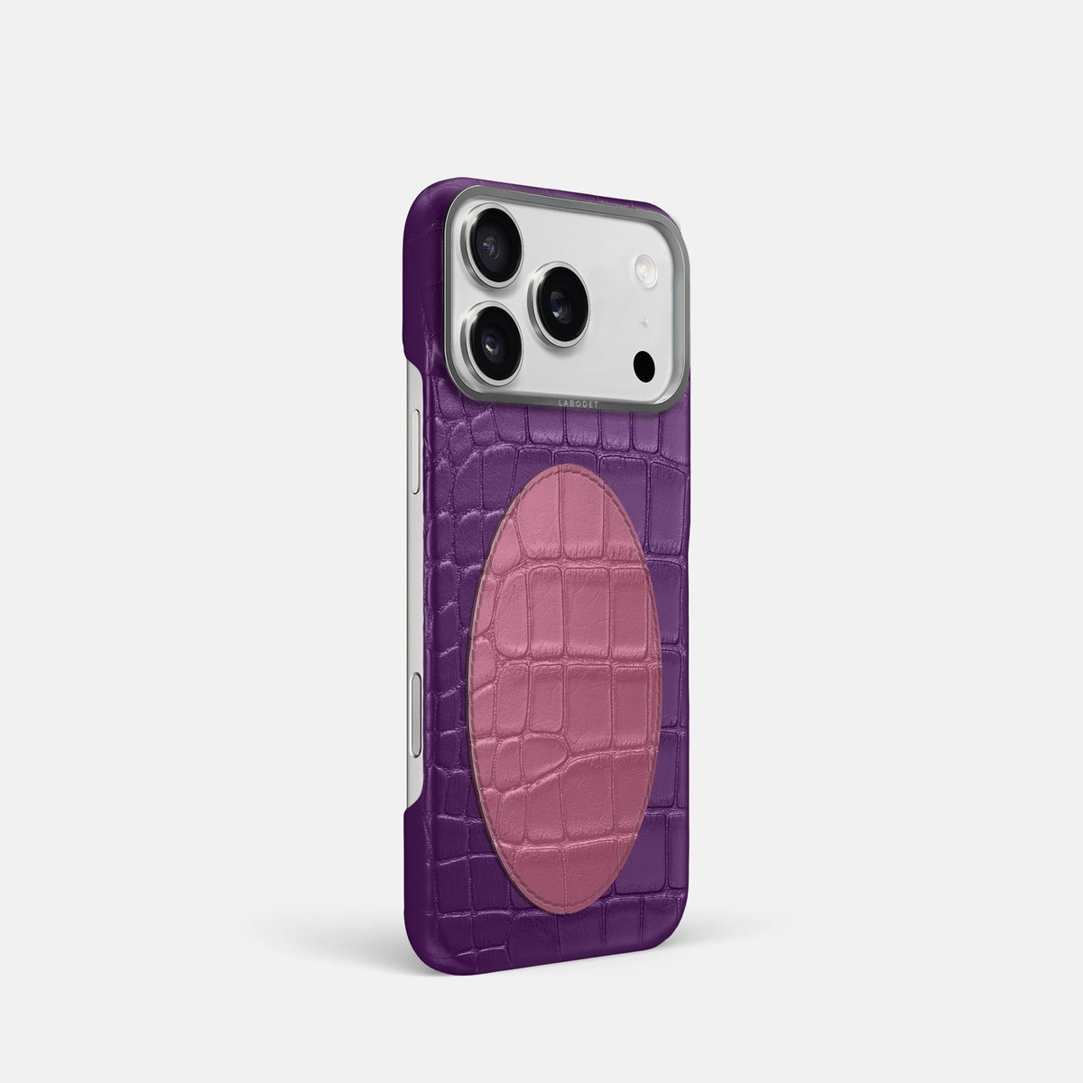 Classic Case With Oval For iPhone 18 Pro In Alligator -2 | Purple-Steel