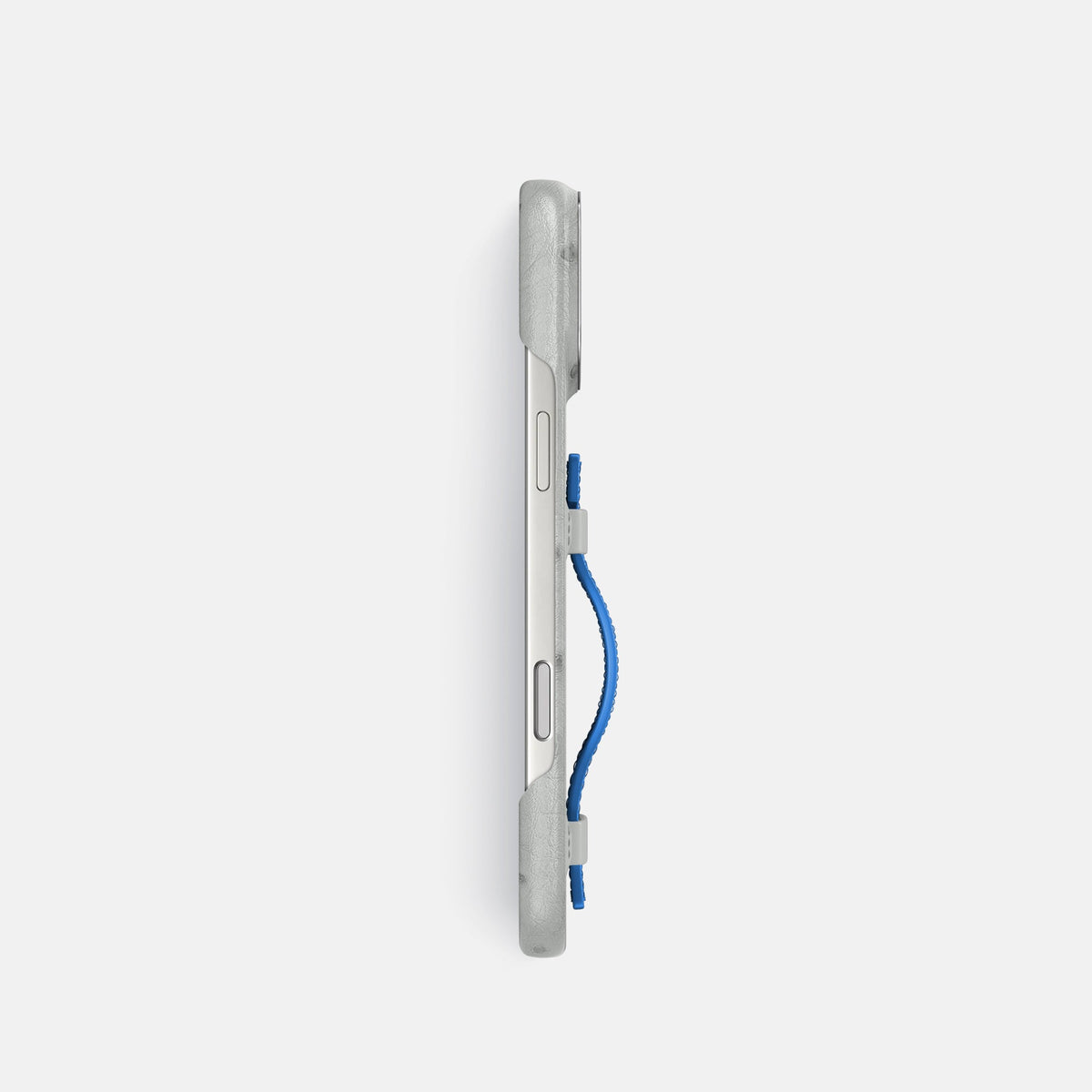 Handle Case Coloré For iPhone 18 Pro In Ostrich -3 | White-Steel