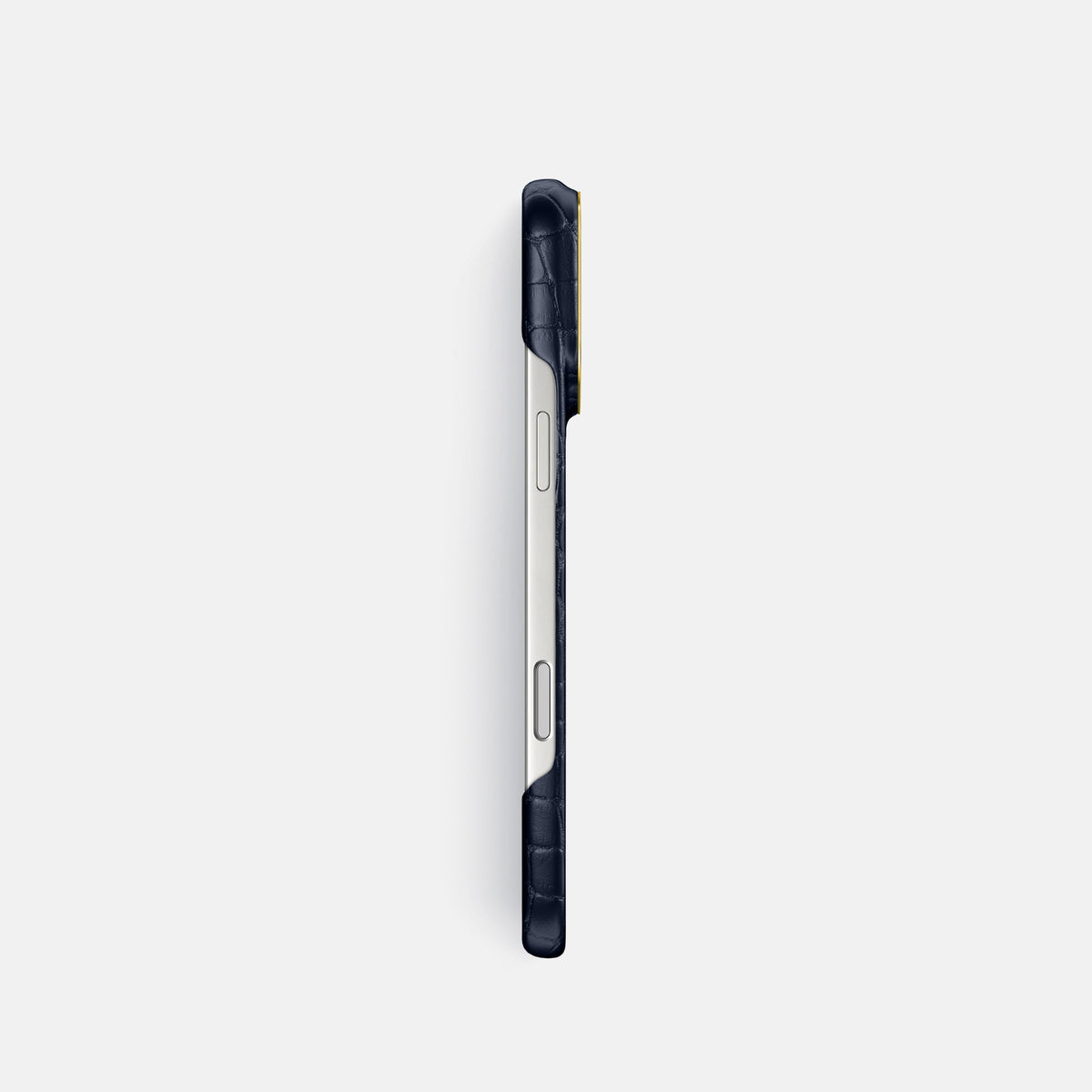 Classic Case For iPhone 18 Pro In Alligator -3 | Navy-Blue-Gold