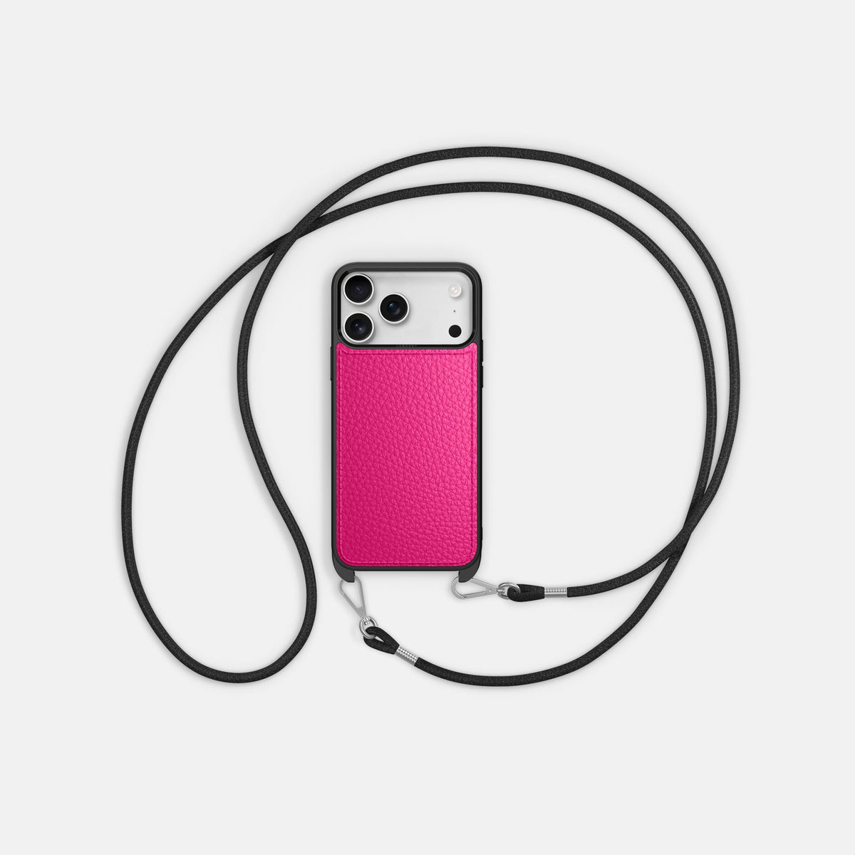 Crossbody Sport Case For iPhone 18 Pro Max In Calf -5 | Magenta