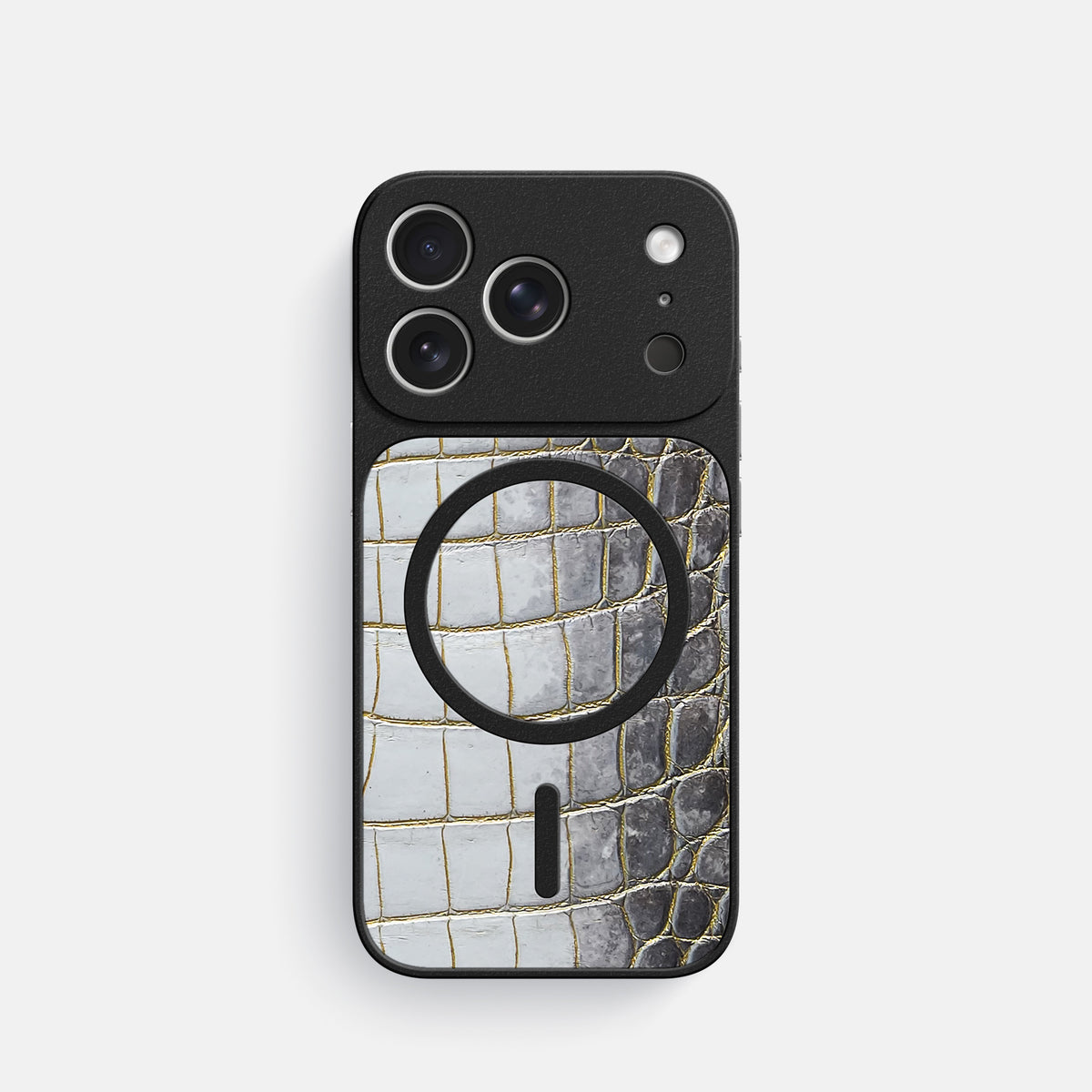 MagSafe Mask For iPhone 17 Pro In Himalayan Crocodile -3 | Gold