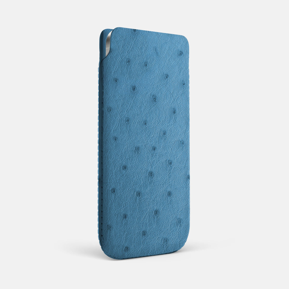 Pouch Case For iPhone 18 Pro Max In Ostrich -2 | Blue-Jeans