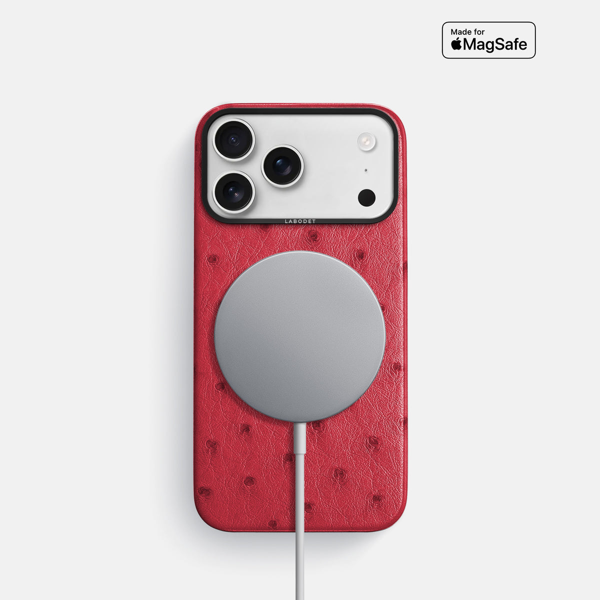 Classic Case For iPhone 17 Pro In Ostrich -5 | Red-Black
