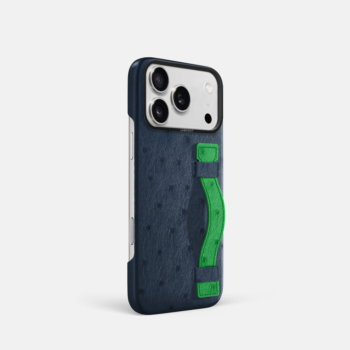 Handle Case Coloré For iPhone 18 Pro In Ostrich -2 | Navy-Blue-Black