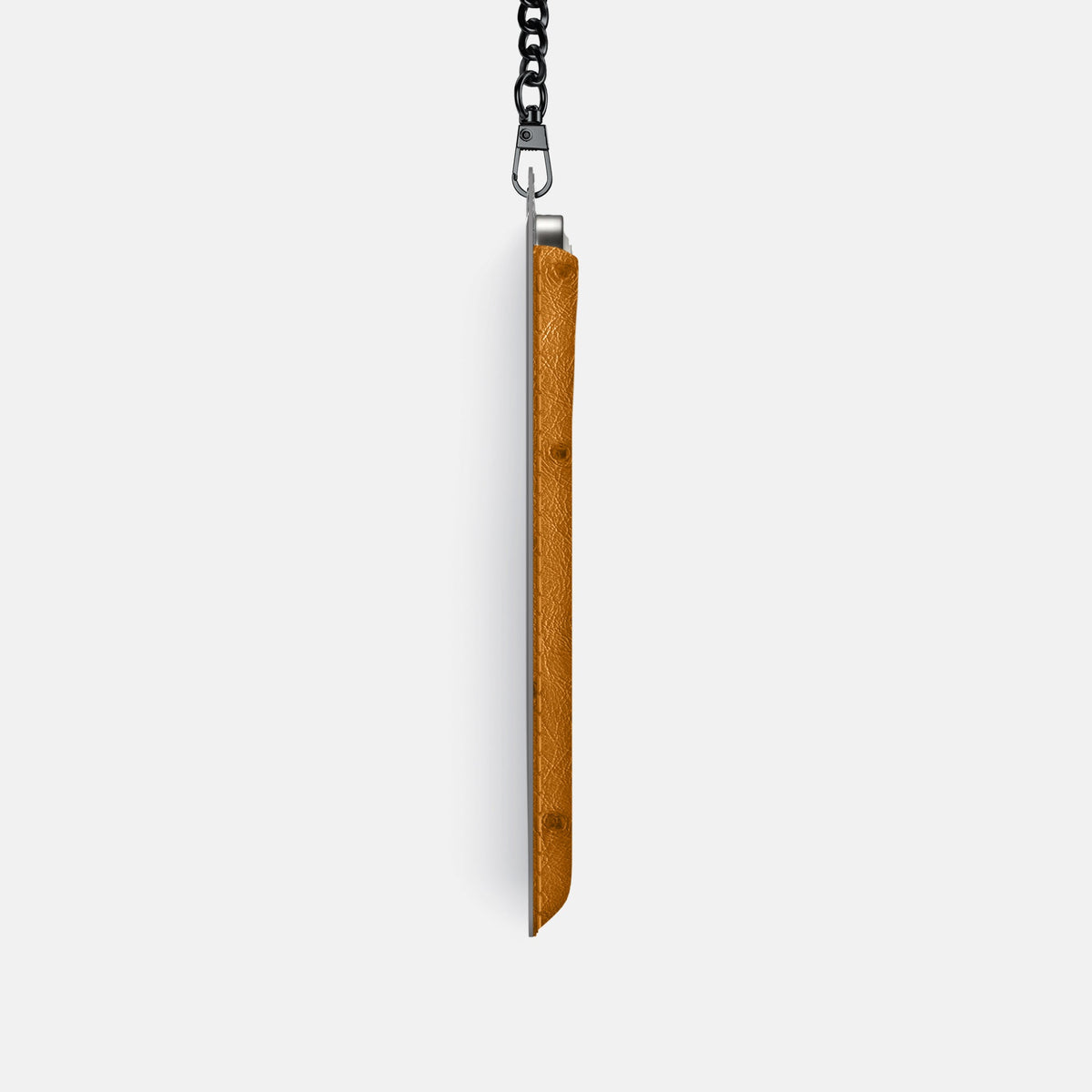 Crossbody Bag For iPhone 18 Pro In Ostrich -4 | Chestnut-Black