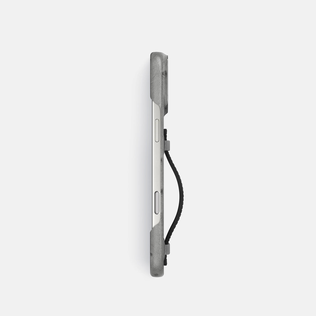 Center Handle Coloré For iPhone 17 Pro In Ostrich -2 | Silver-Steel