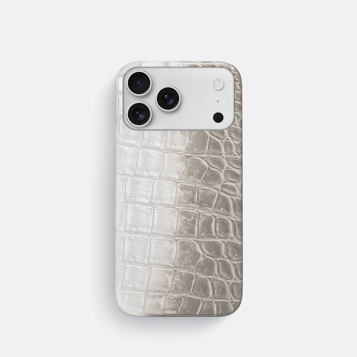 Slim Case For iPhone 18 Pro In Himalayan Crocodile -1 | Grey