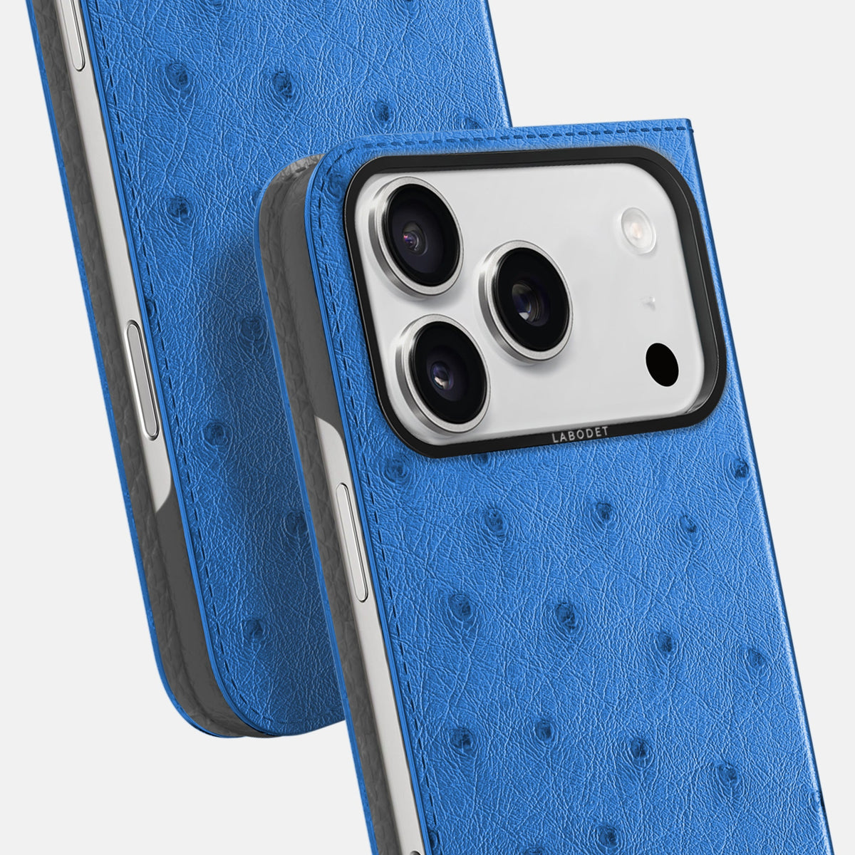 Folio Case For iPhone 18 Pro In Ostrich -5 | Royal-Blue-Black