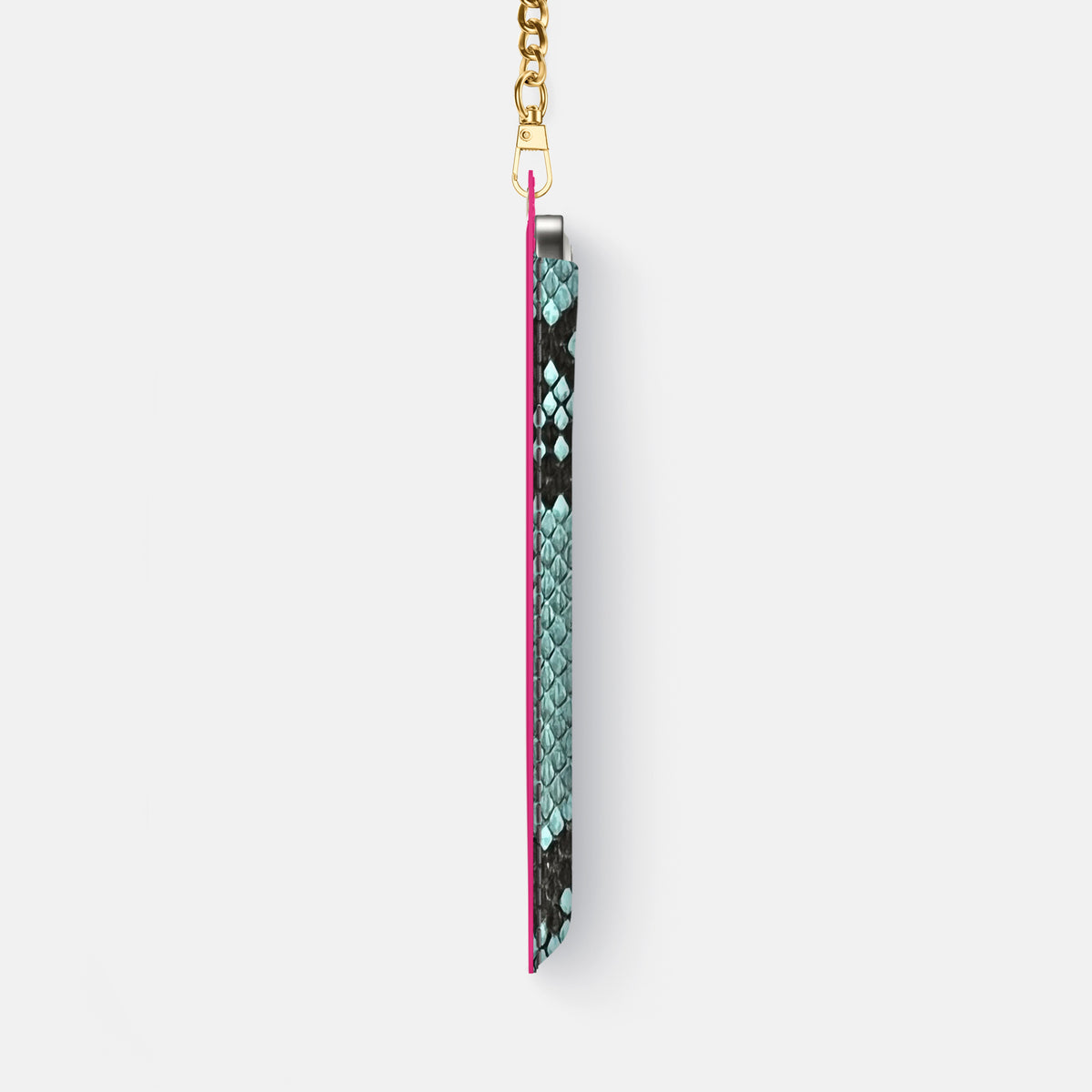 Crossbody Bag For iPhone 17 Air In Deluxe Python -4 | Blue-Lagoon-Gold