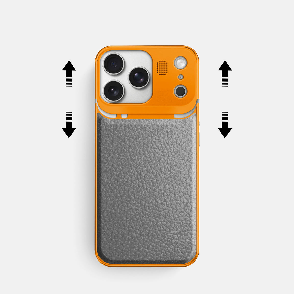 Metal Case For iPhone 17 Pro In Calf -2 | Souris-Orange