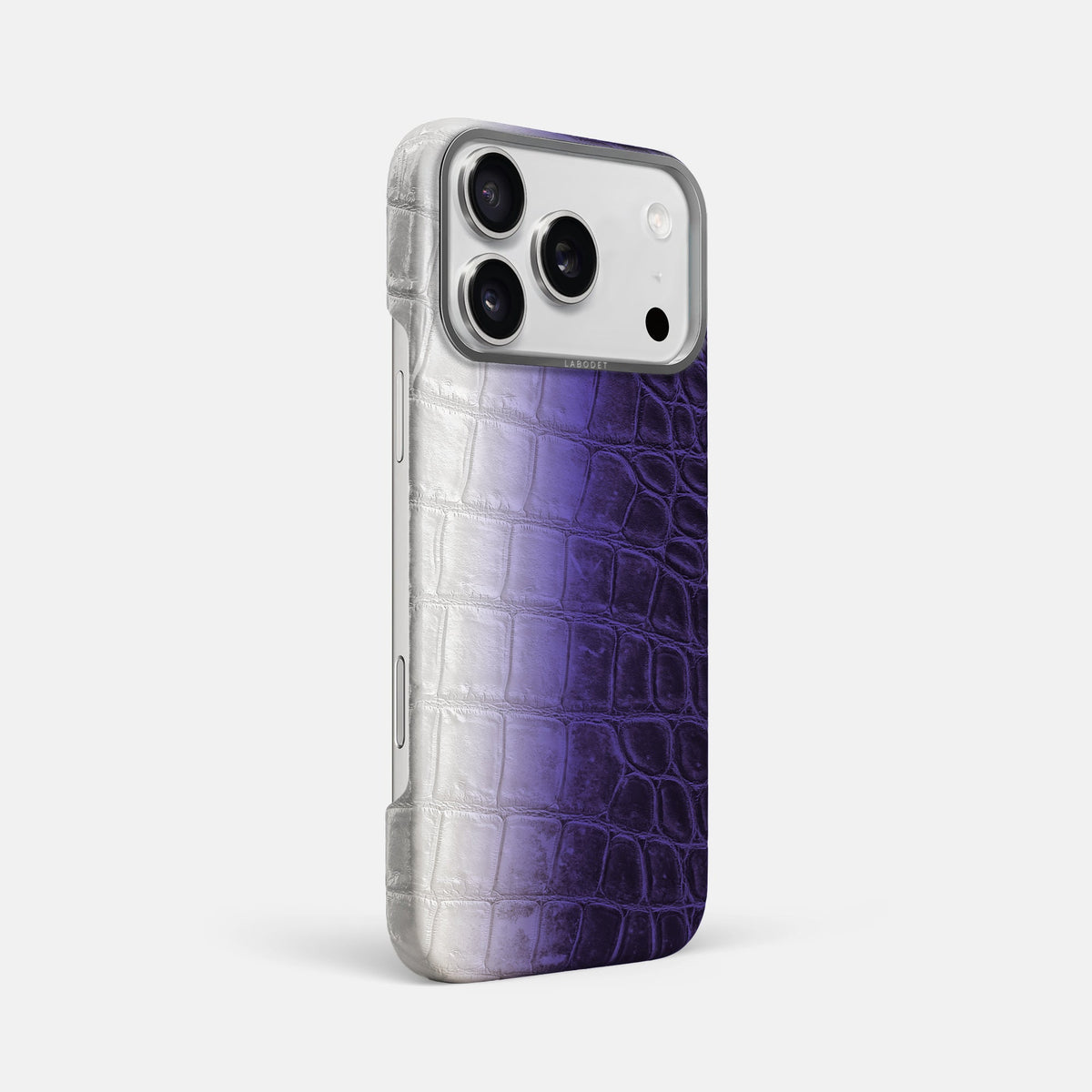 Classic Case For iPhone 18 Pro Max In Himalayan Crocodile -2 | Purple-Steel