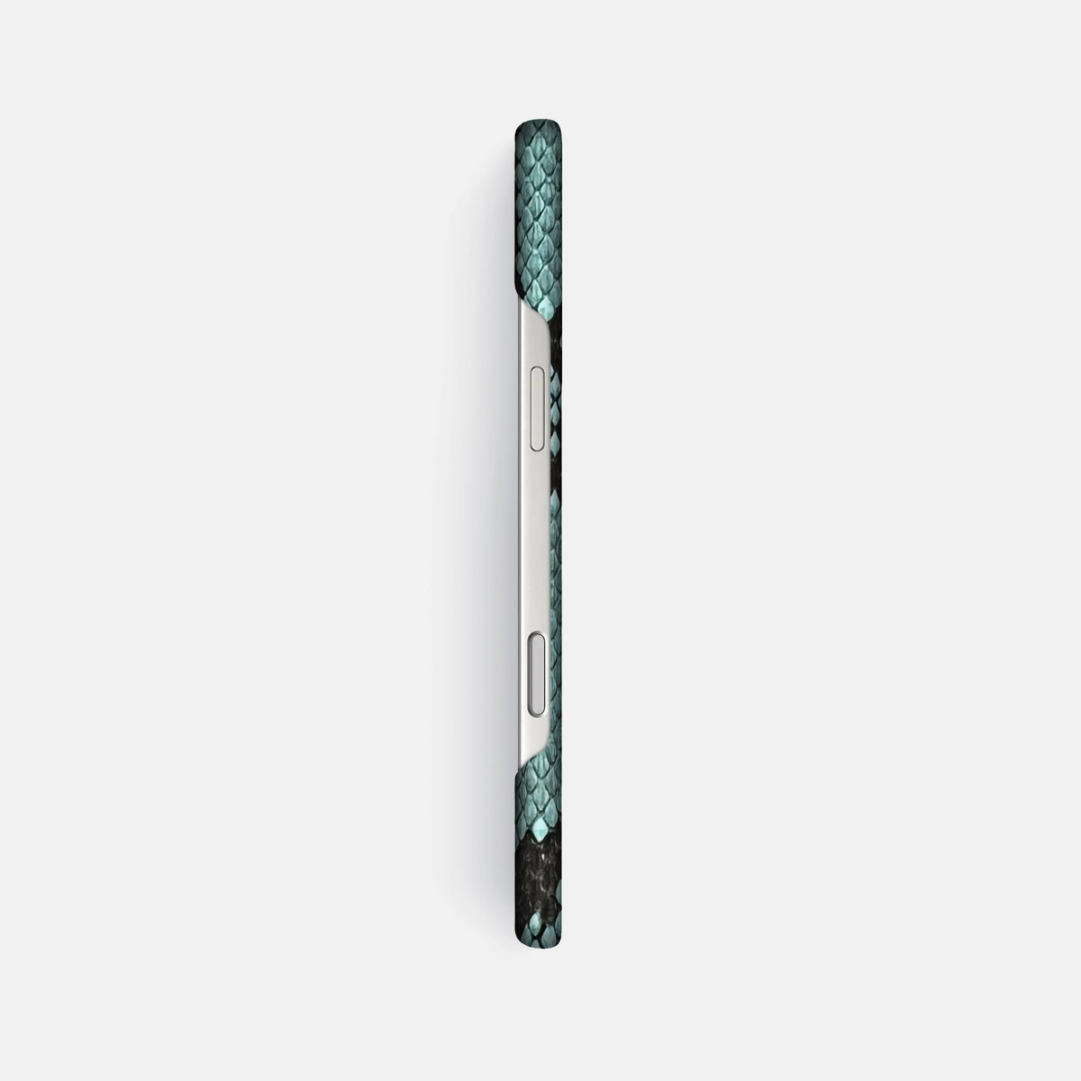 Slim Case For iPhone 18 Pro Max In Deluxe Python -3 | Blue-Lagoon