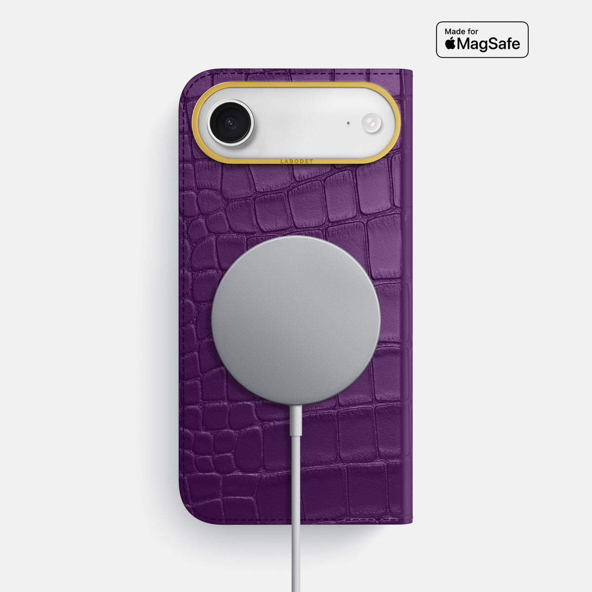 Folio Case For iPhone 17 Air In Alligator -3 | Purple-Gold