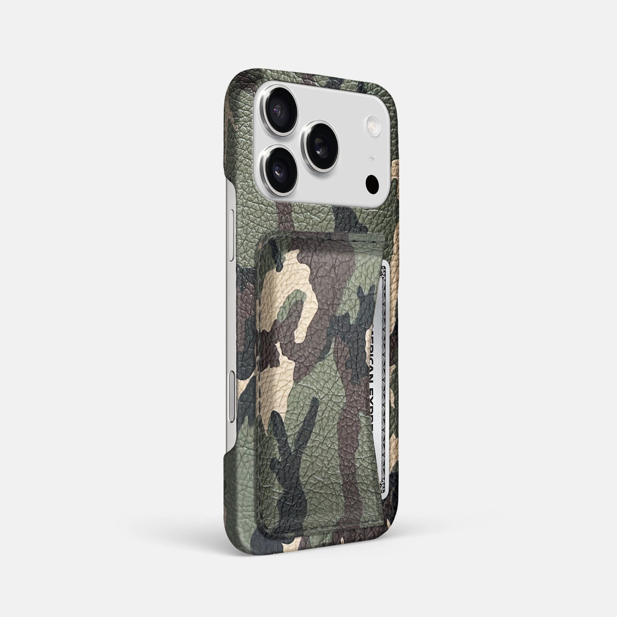 Slim Card Case For iPhone 18 Pro Max In Calf -2 | Camouflage