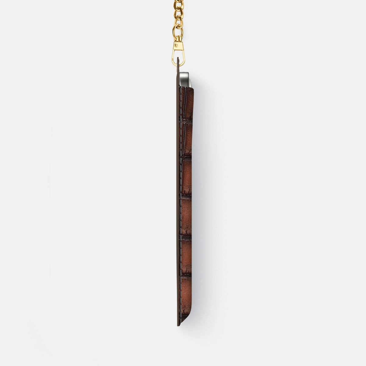 Crossbody Bag For iPhone 18 Pro Max In Patina Alligator -4 | Baobab-Gold