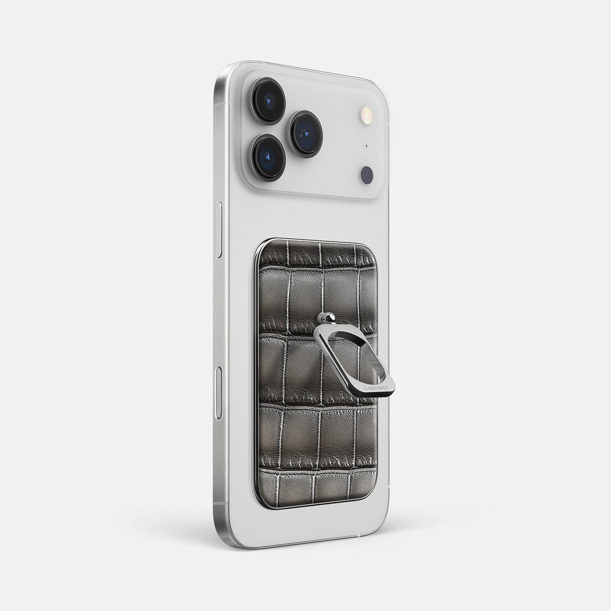 MagSafe Ring For iPhone 18 Pro Max In Patina Alligator -1 | Grey-Steel