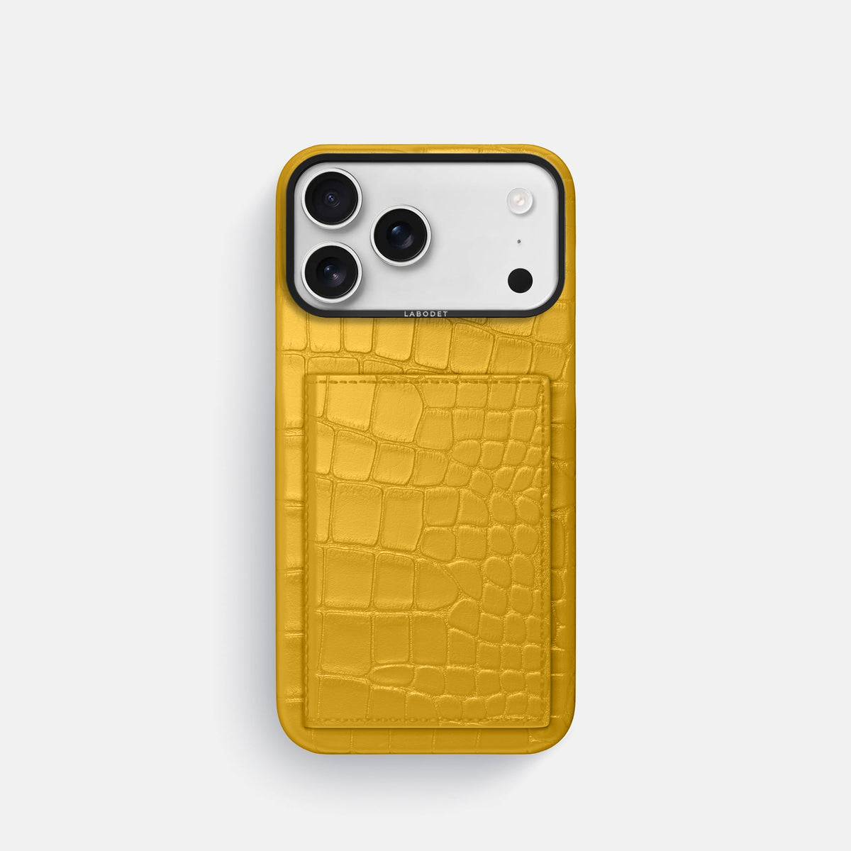 Bi-Fold Case For iPhone 18 Pro In Alligator -1 | Yellow-Black