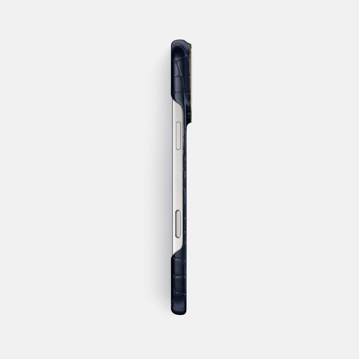 Classic Case For iPhone 18 Pro Max In Alligator -3 | Navy-Blue-Gold