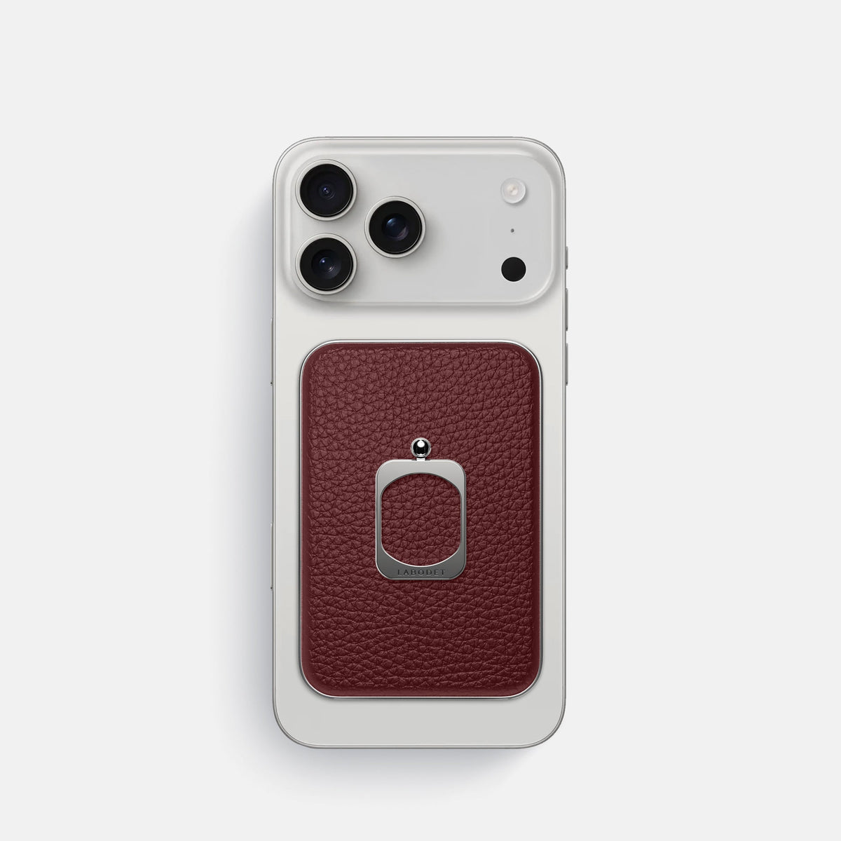 MagSafe Ring For iPhone 18 Pro In Calf -2 | Bordeaux-Steel