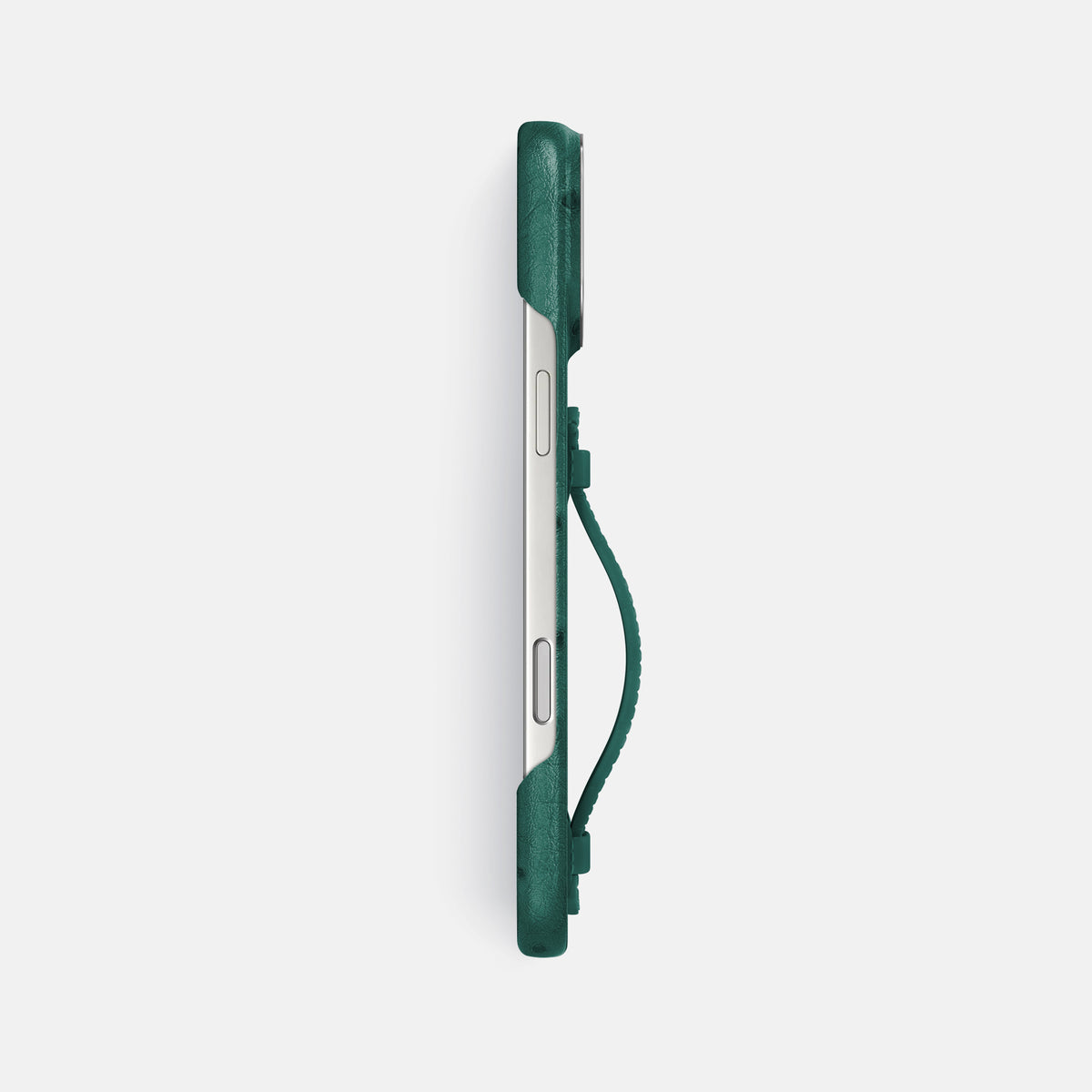 Center Handle For iPhone 17 Pro Max In Ostrich -2 | Forest-Green-Steel