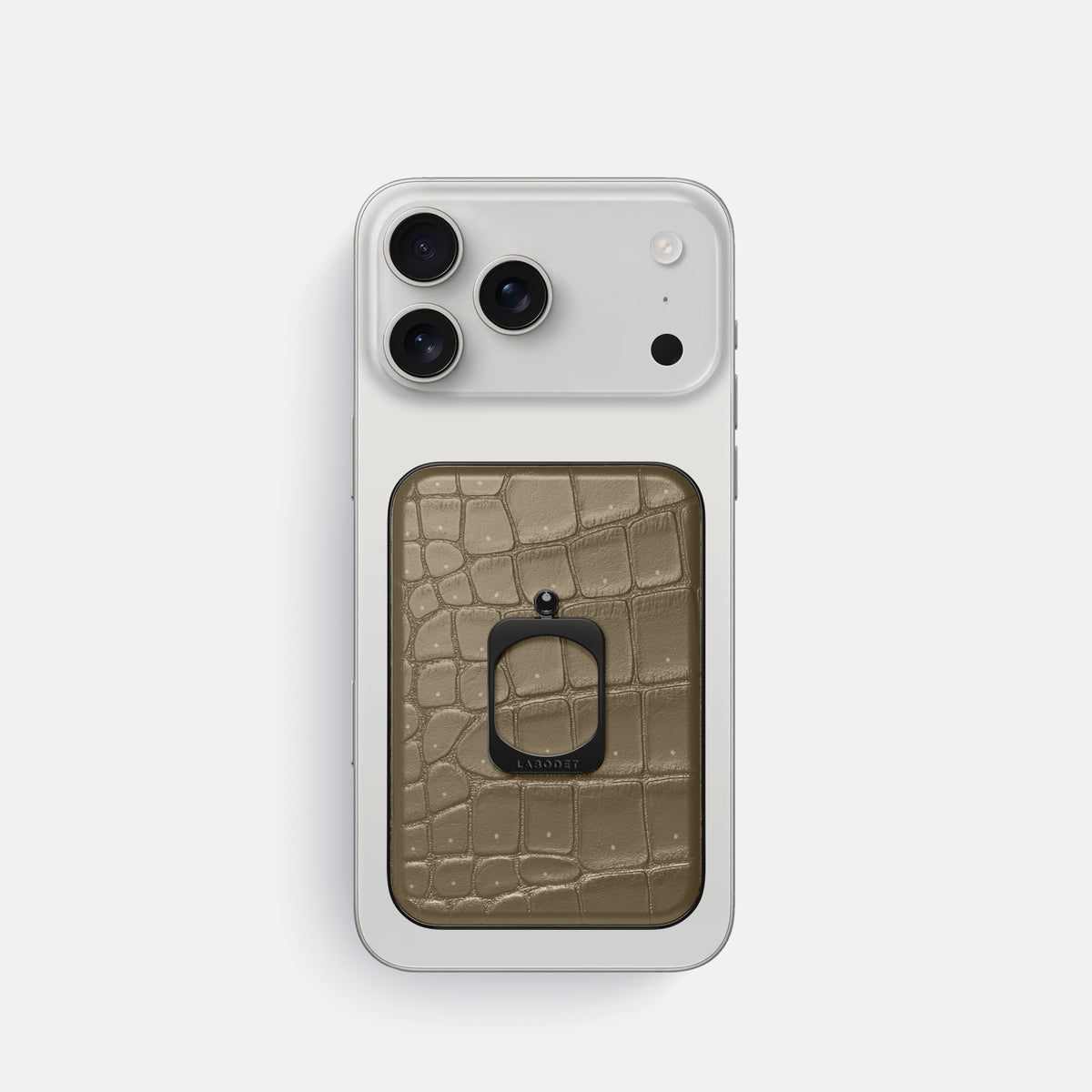 MagSafe Ring For iPhone 17 Pro In Porosus Crocodile -2 | Kaki-Green-Black