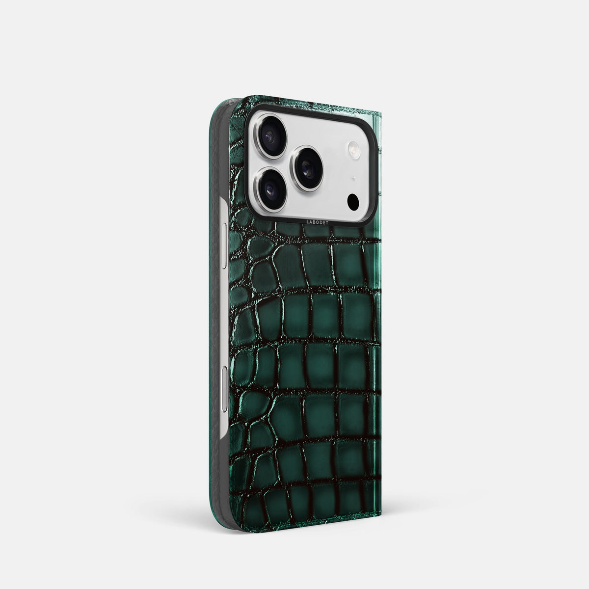 Folio Case For iPhone 18 Pro In Patina Alligator -1 | Green-Black