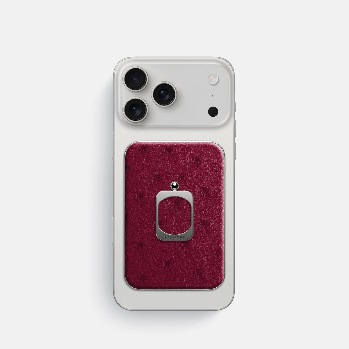 MagSafe Ring For iPhone 18 Pro In Ostrich -2 | Bordeaux-Steel