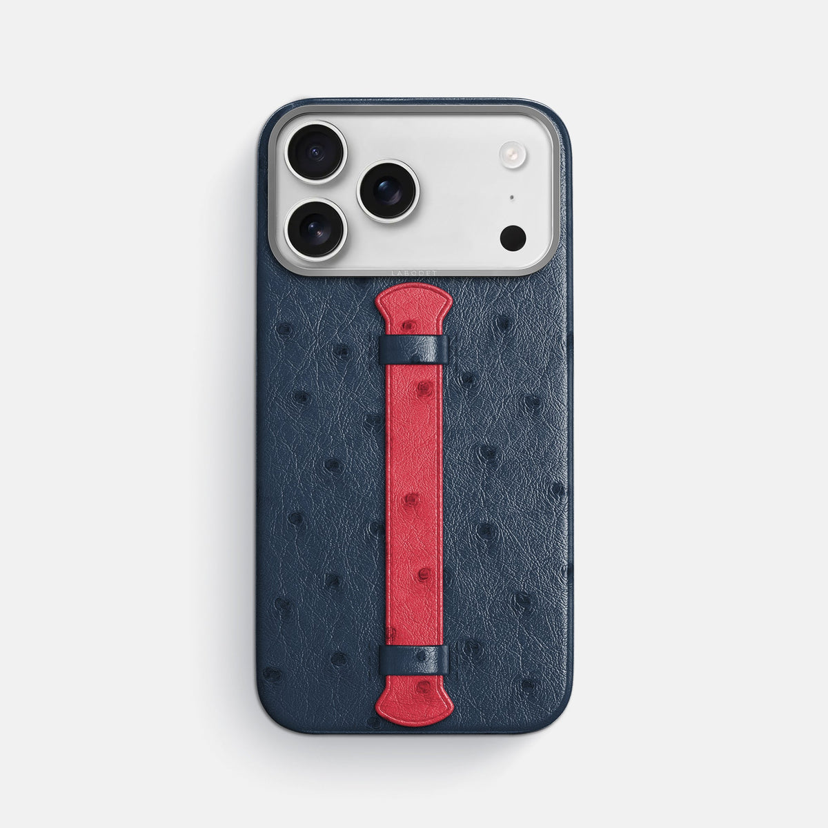 Center Handle Coloré For iPhone 18 Pro Max In Ostrich -1 | Navy-Blue-Steel