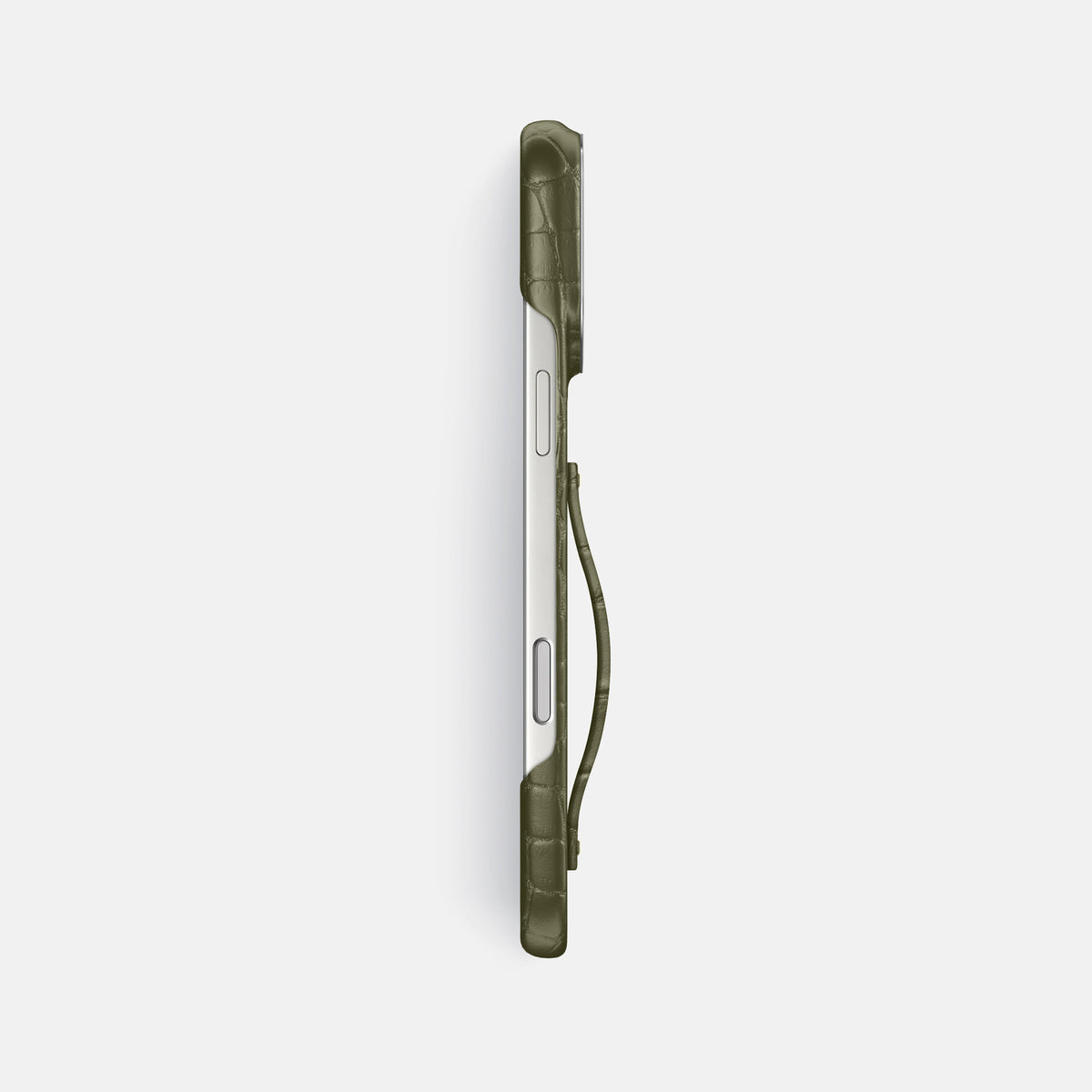 Finger Case For iPhone 17 Pro Max In Alligator -3 | Kaki-Green-Steel