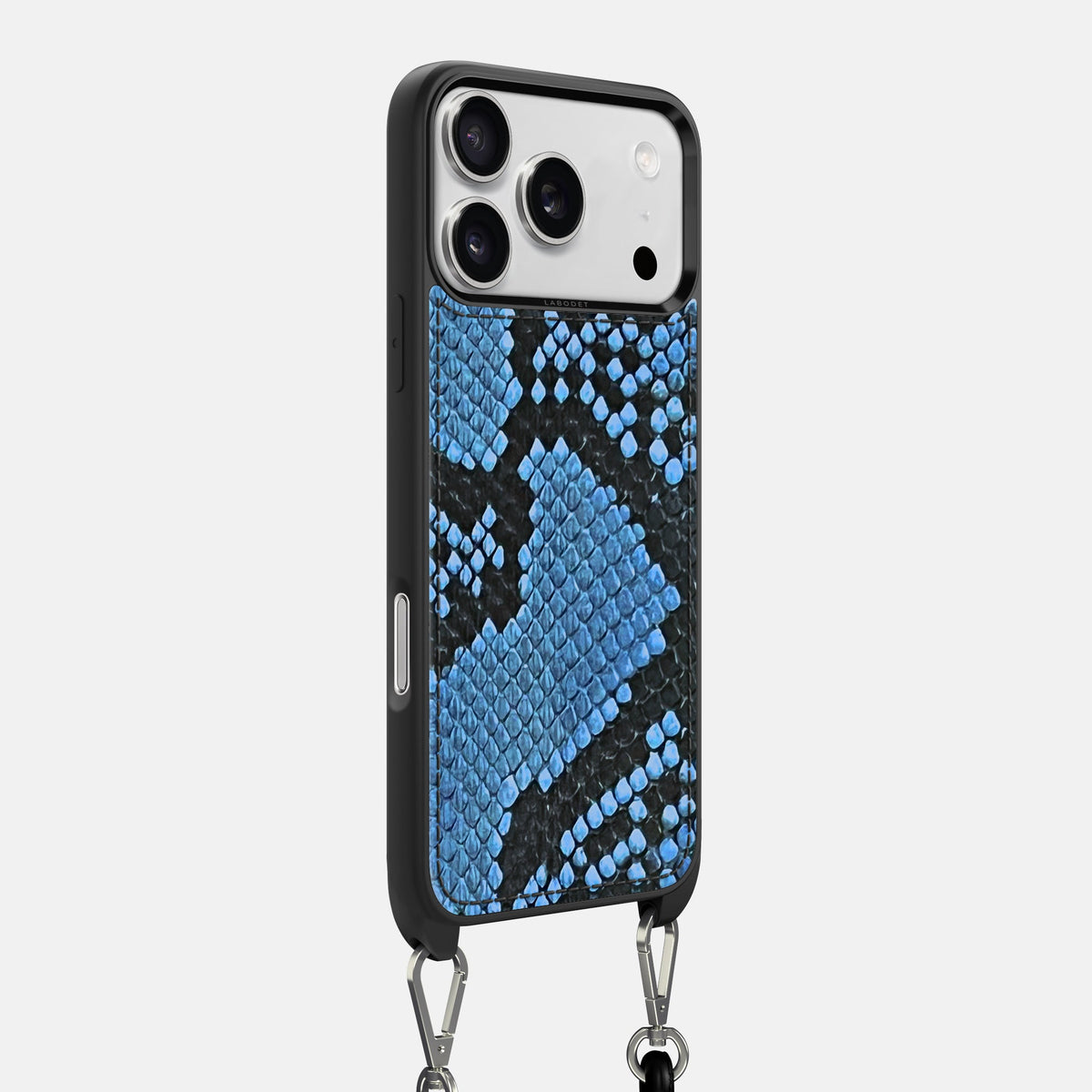 Crossbody Sport Case For iPhone 18 Pro Max In Deluxe Python -2 | Blue-Jeans