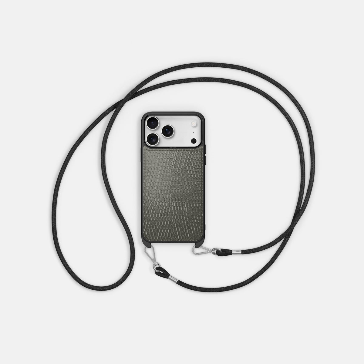 Crossbody Sport Case For iPhone 18 Pro In Lizard -5 | Grey
