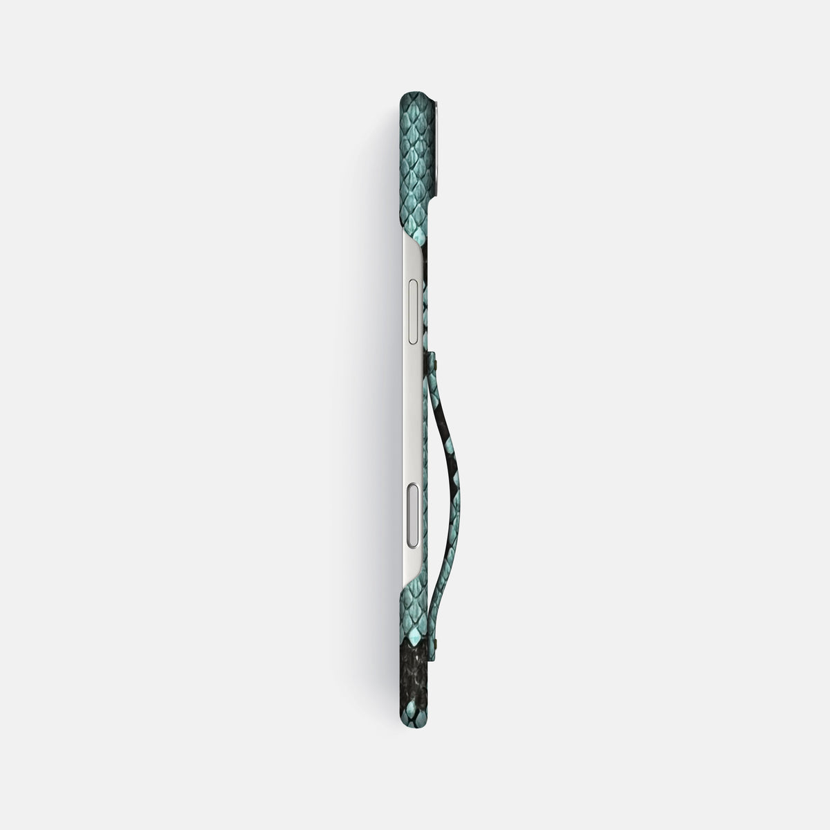 Finger Case For iPhone 17 Air In Deluxe Python -3 | Blue-Lagoon-Steel