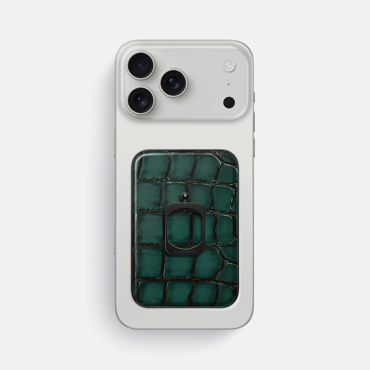 MagSafe Ring For iPhone 17 Pro Max In Patina Alligator -2 | Green-Black