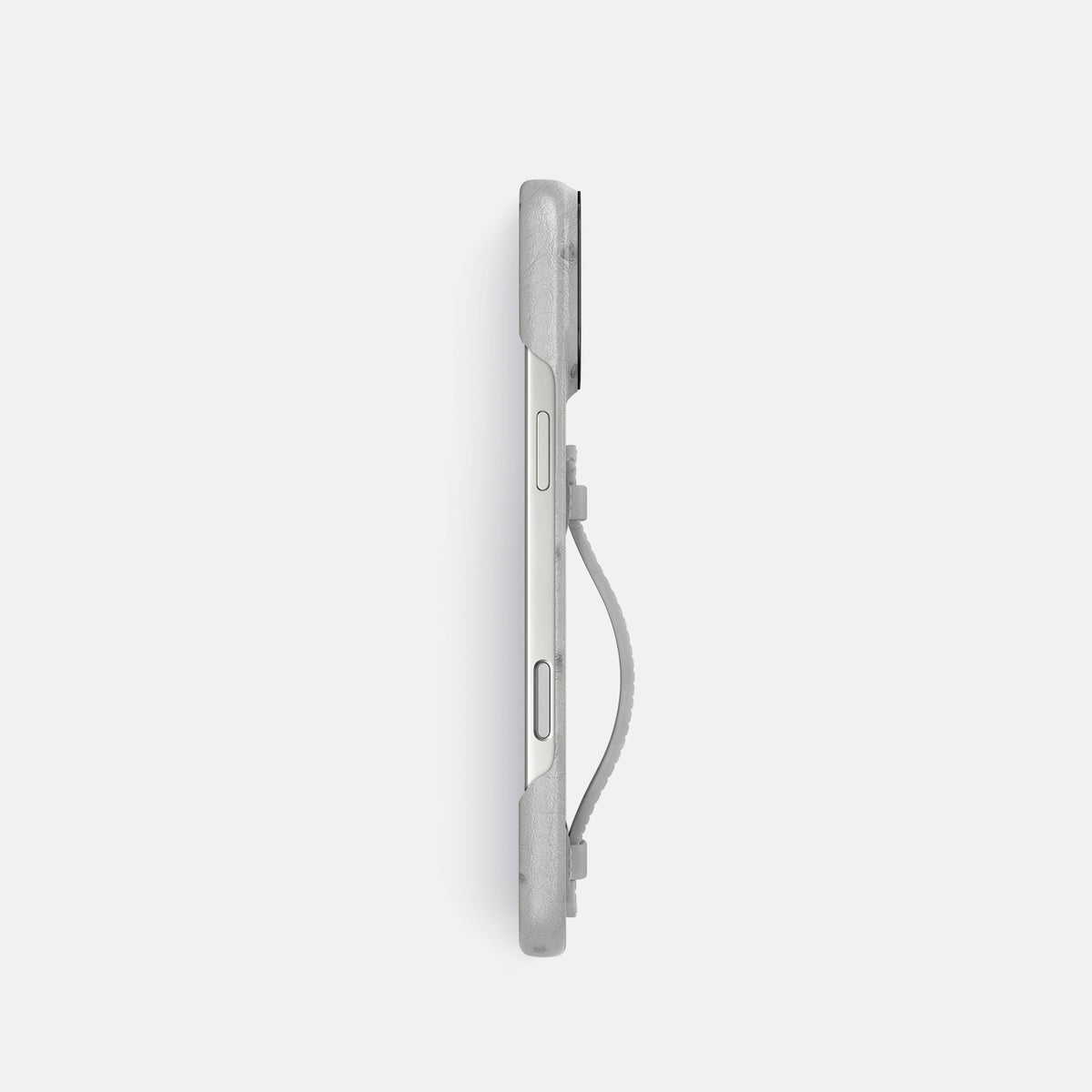 Center Handle For iPhone 18 Pro In Ostrich -2 | White-Black