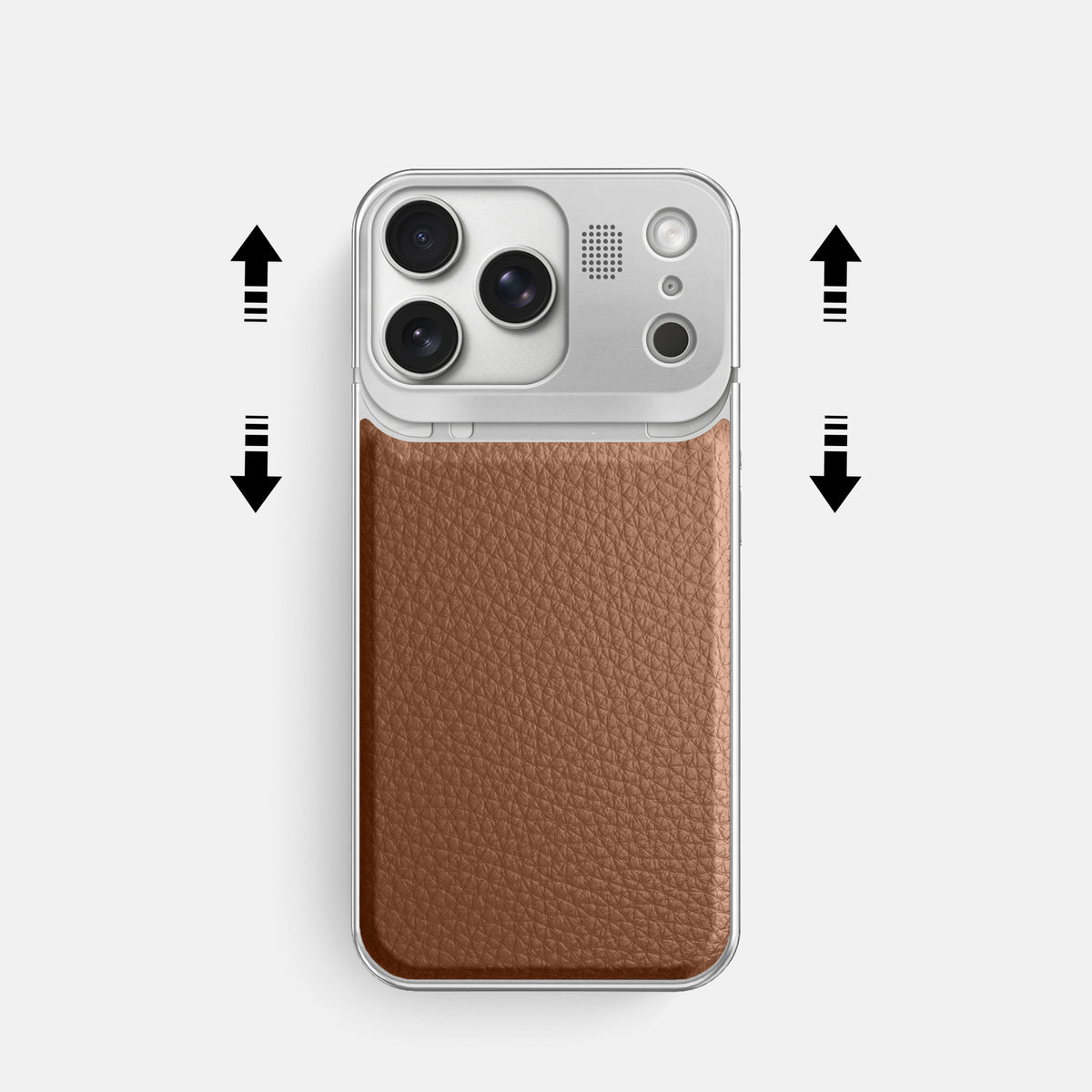Metal Case For iPhone 17 Pro In Calf -2 | Caramel-Steel