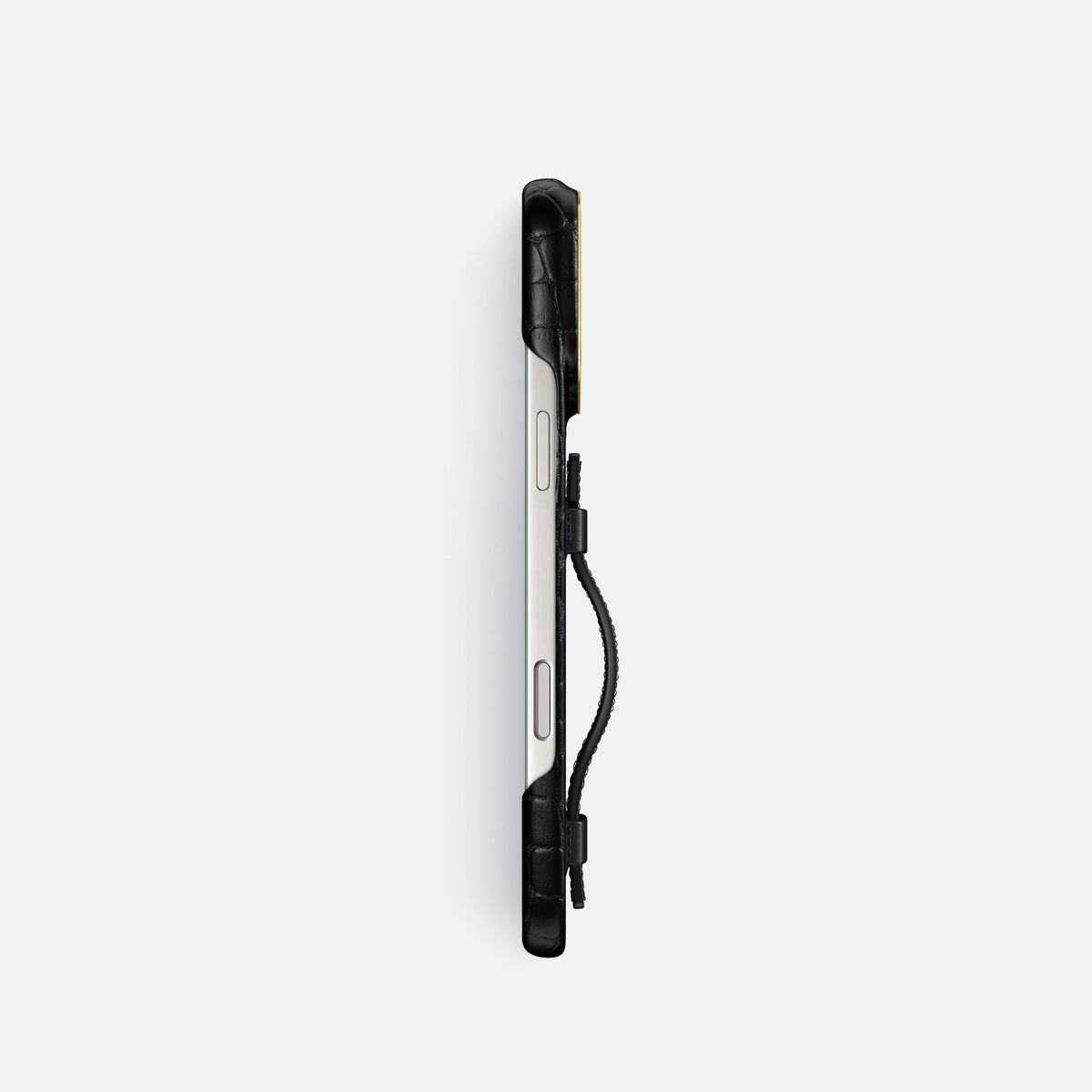 Handle Case For iPhone 18 Pro In Alligator -3 | Black-Gold
