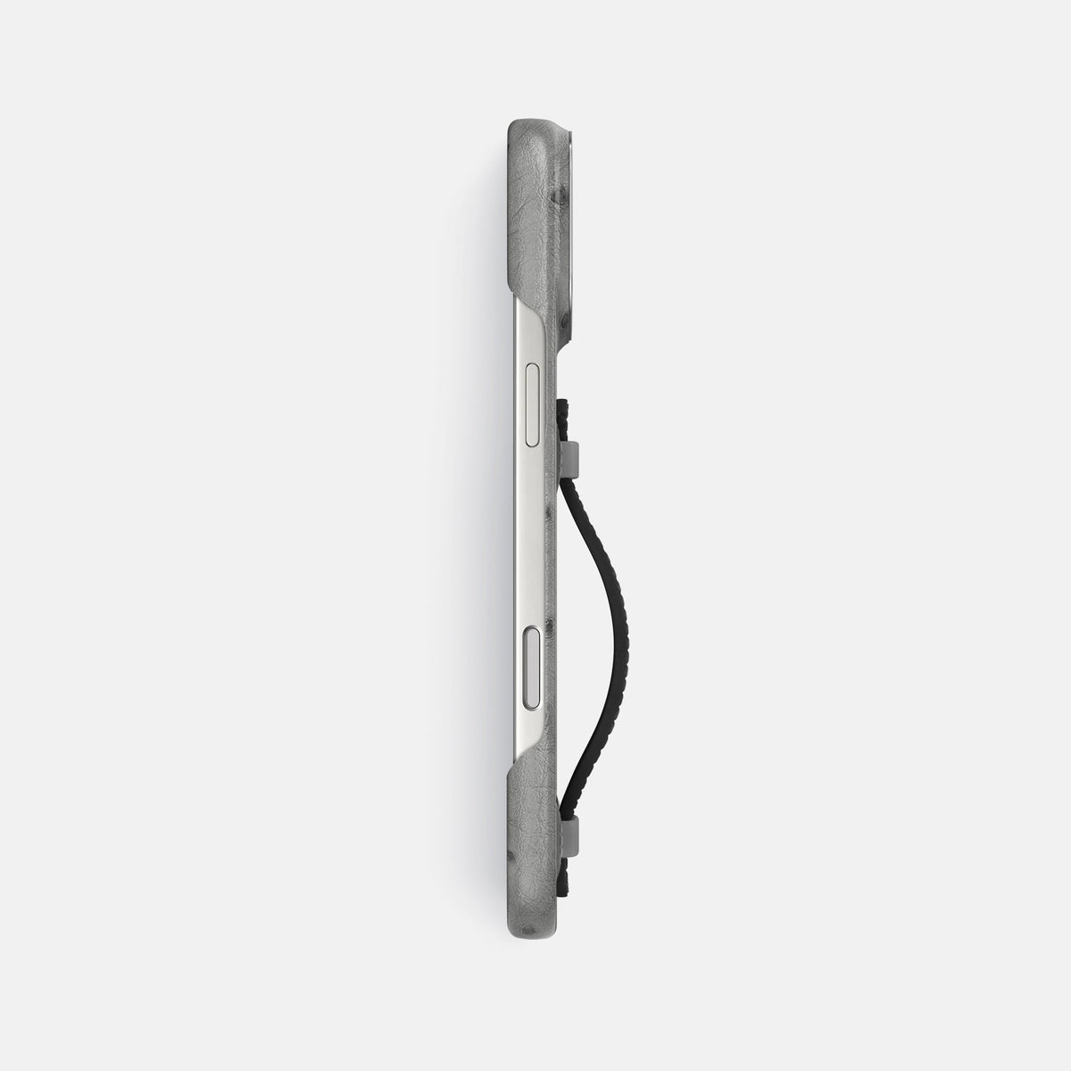 Center Handle Coloré For iPhone 18 Pro Max In Ostrich -2 | Silver-Steel