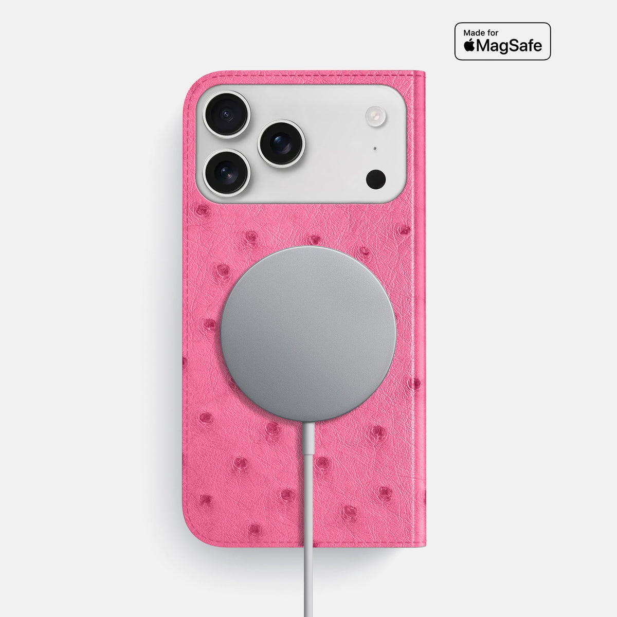 Folio Slim Case For iPhone 18 Pro Max In Ostrich -3 | Pink