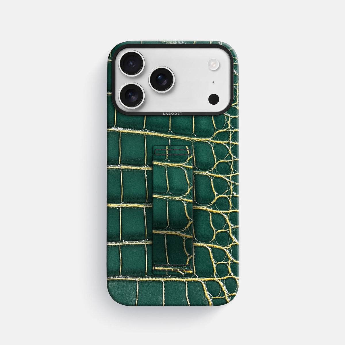 Finger Case For iPhone 18 Pro Max In Patina Alligator -1 | Cambridge-Black
