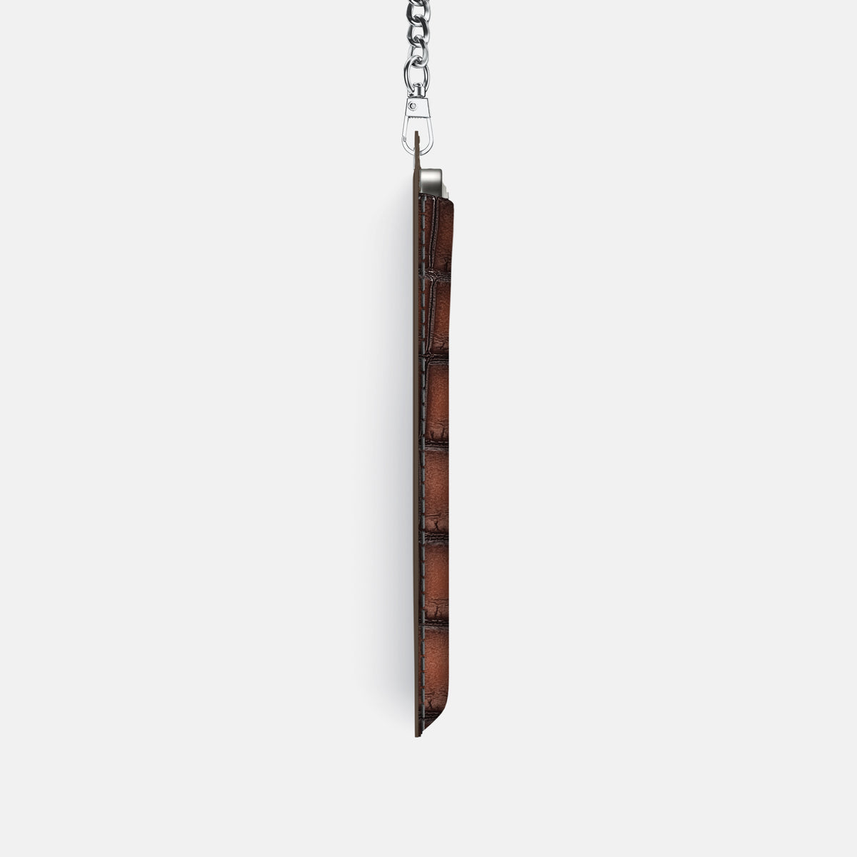 Crossbody Bag For iPhone 17 Pro In Patina Alligator -4 | Baobab-Steel