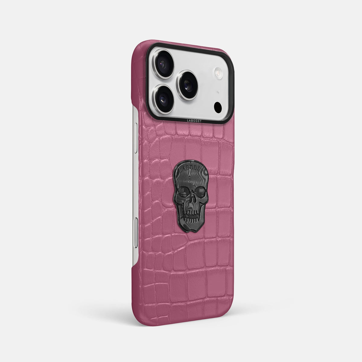 Classic Case With Carbon Skull For iPhone 18 Pro Max In Alligator -2 | Pink-Lagoon-Black