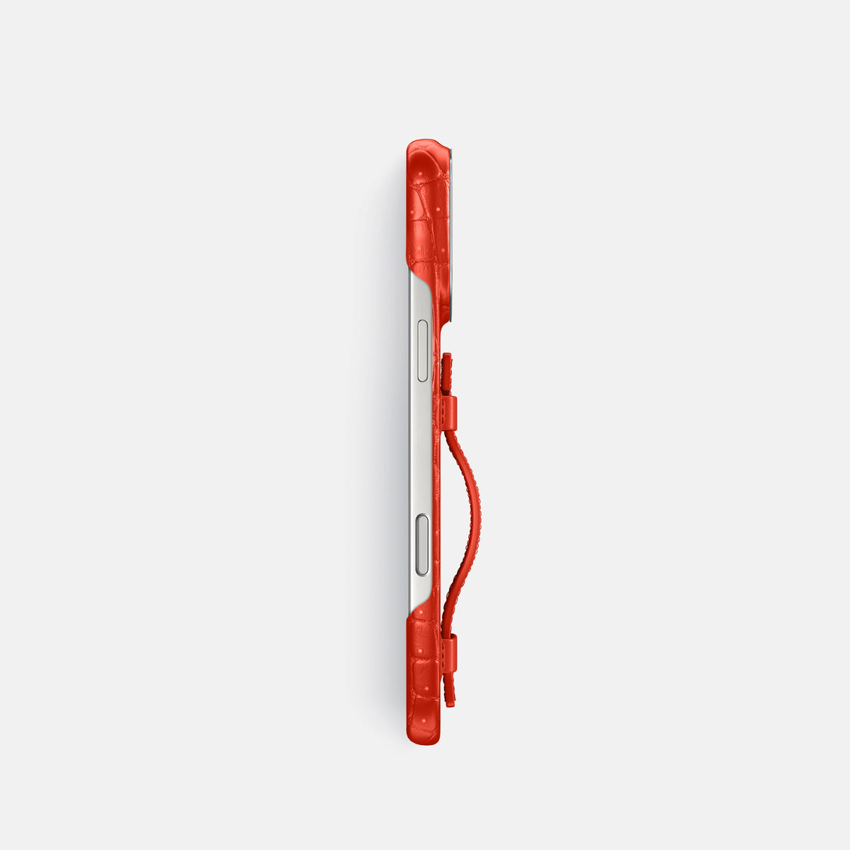 Handle Case For iPhone 17 Pro In Porosus Crocodile -3 | Rust-Steel