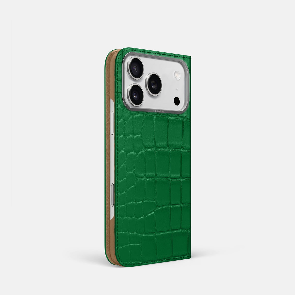 Folio Case For iPhone 18 Pro In Alligator -1 | Forest-Green-Steel