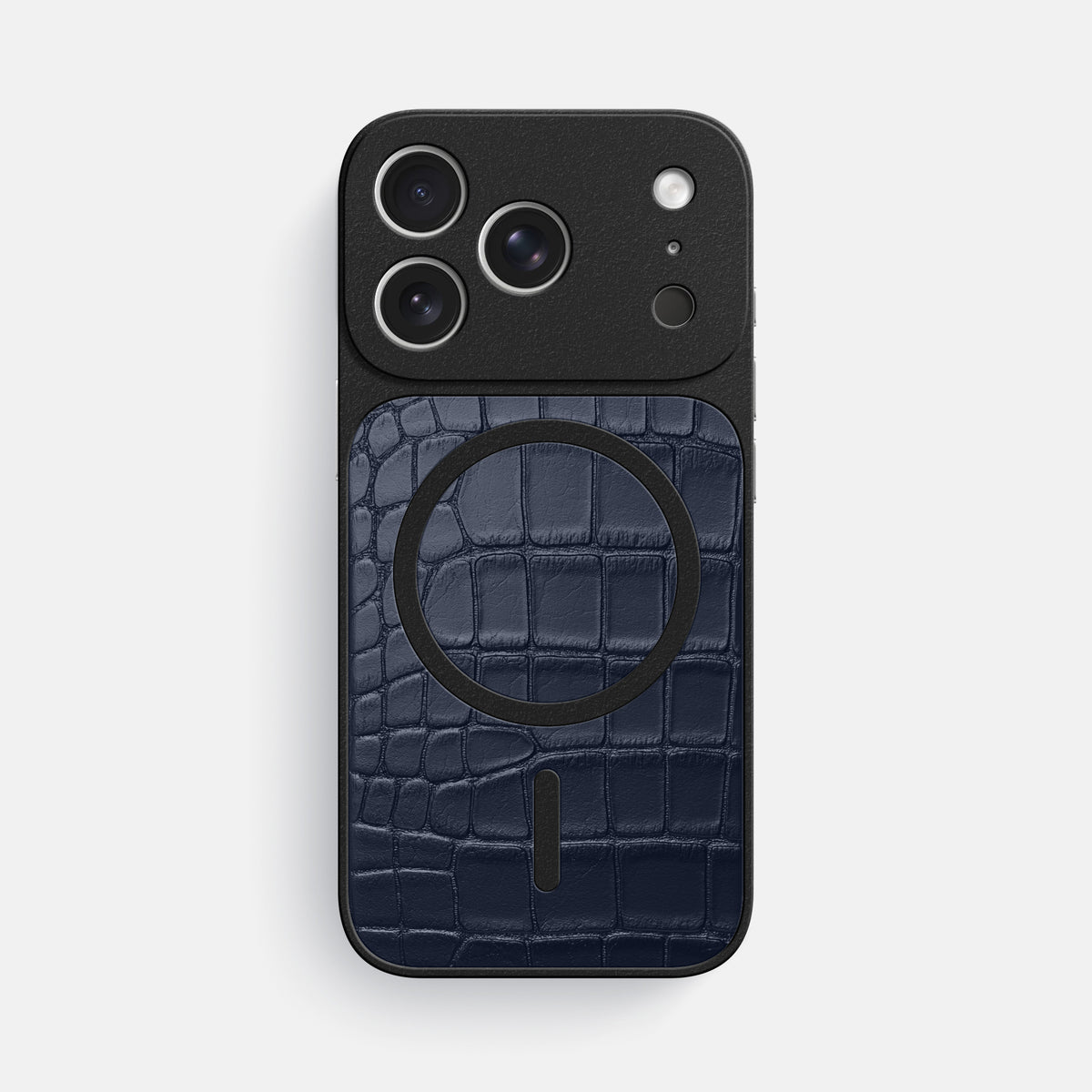 MagSafe Mask For iPhone 17 Pro Max In Alligator -3 | Navy-Blue