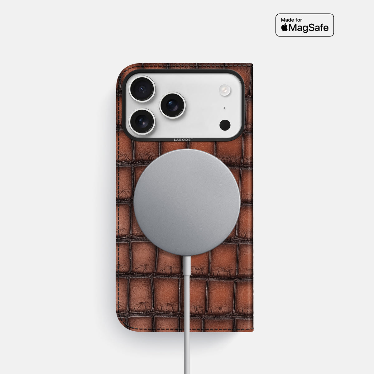 Folio Case For iPhone 17 Pro In Patina Alligator -3 | Baobab-Black