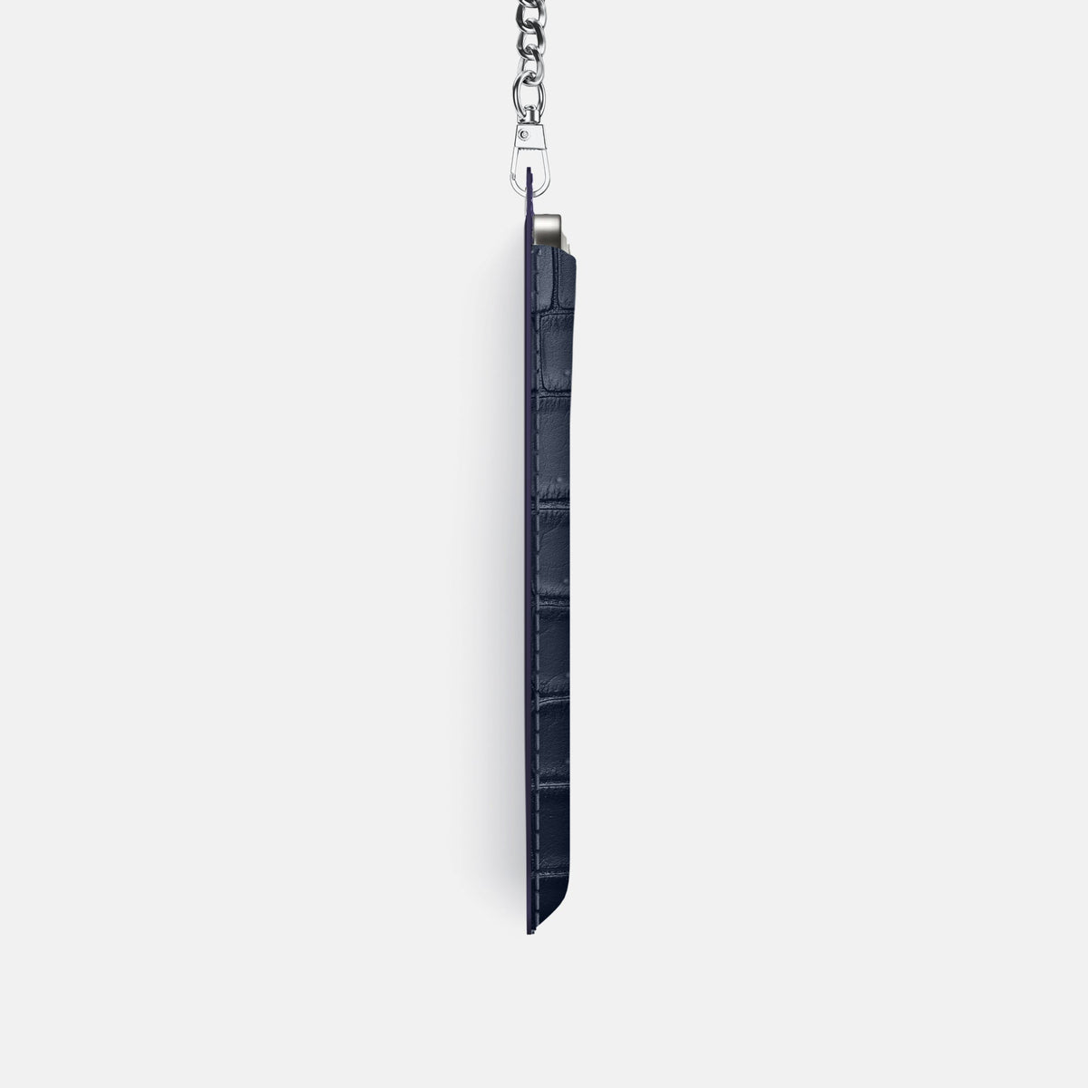 Crossbody Bag For iPhone 18 Pro In Porosus Crocodile -4 | Deep-Blue-Sea-Steel