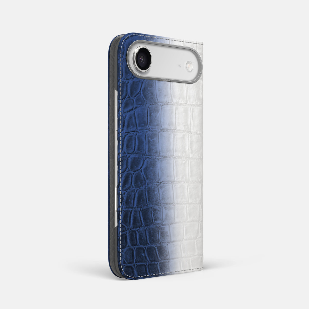 Folio Case For iPhone 17 Air In Himalayan Crocodile -1 | Navy-Blue-Steel
