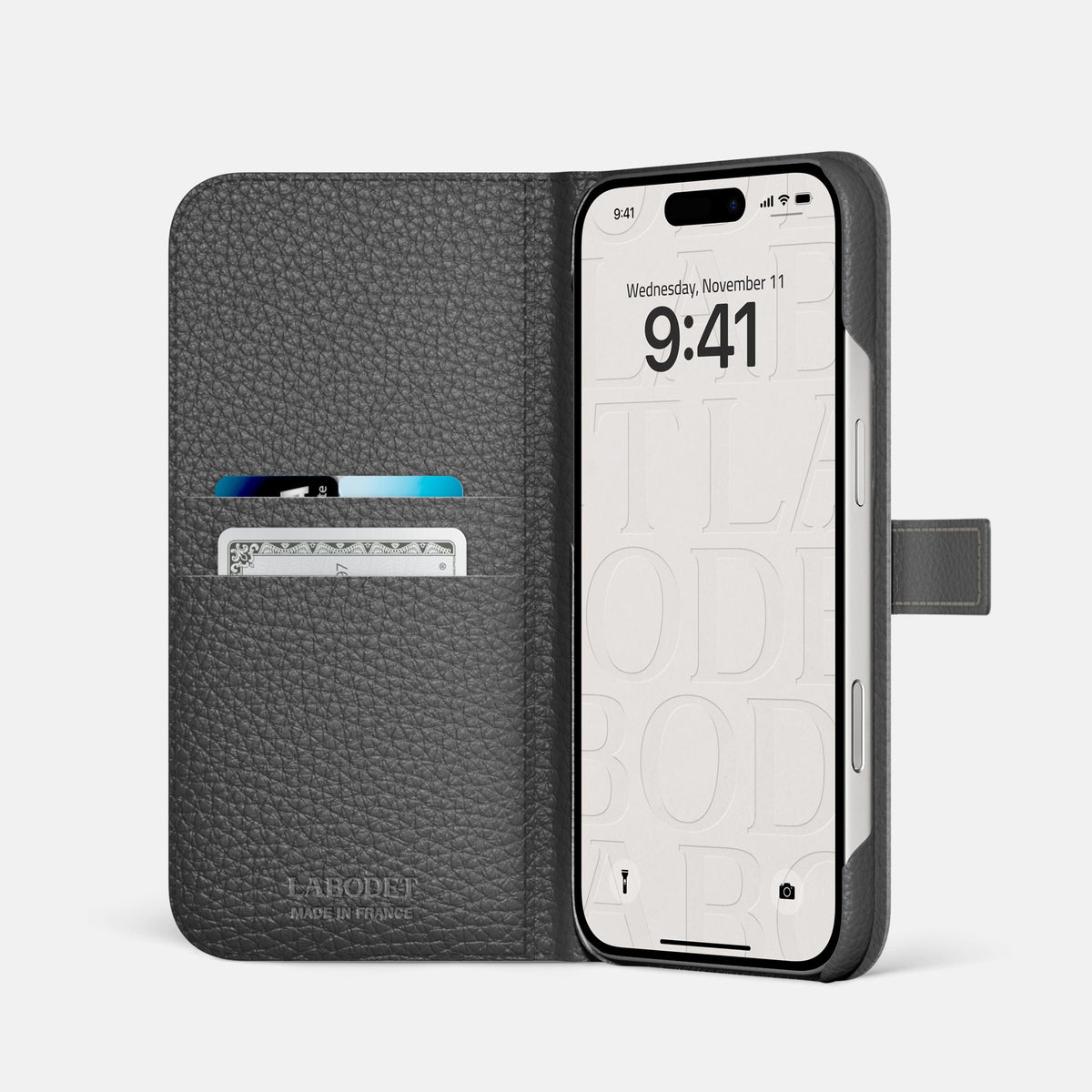 Folio Case with Clasp For iPhone 18 Pro Max In Ostrich -2 | Turquoise-Steel