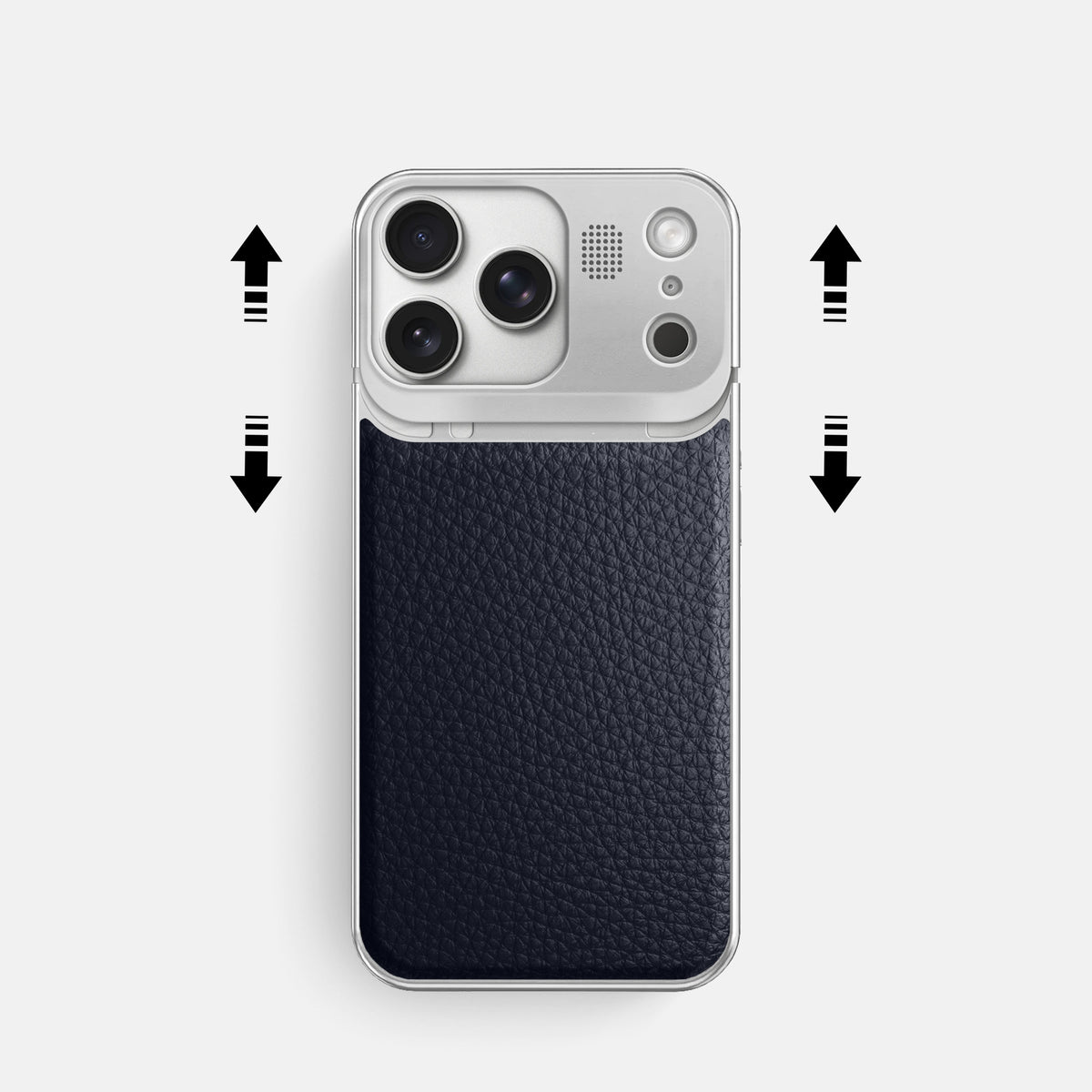 Metal Case For iPhone 17 Pro In Calf -2 | Marine-Steel